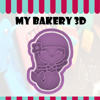 cookies cutter emporte-pi ce sirena bakery kek ausstecher biscuits cookie fondant 3d print model - Mito3D