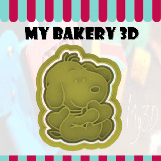 galletas cortador emporte pi ce snoopy panadería kek ausstecher Galleta fondant 3d print model - Mito3D