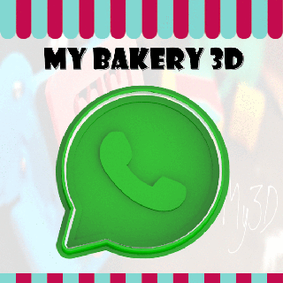 biscotti taglierina emporte pi ce sociale reti WhatsApp forno kek ausstecher biscotto fondente 3d print model - Mito3D