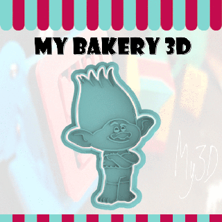 galletas cortador emporte pi ce trolls hogar casa panadería kek ausstecher pièce Galleta cookies fondant 3d print model - Mito3D