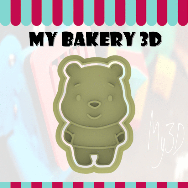 Kekse Cutter emporte pi ce Winnie Bäckerei kek ausstecher Plätzchen Fondant 3D print model - Mito3D