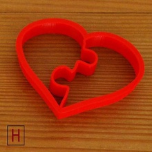 cookies cutter heart puzzle home decoration 3d print model - Mito3D