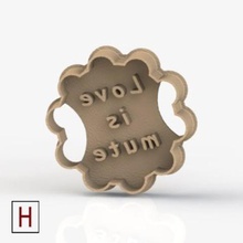 cookies cutter love mute home decoration 3d print model - Mito3D