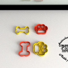 cookies Ausschnitt Form Knochen, Fußabdruck home Fräser Kekse Tiere Hund 3d print model - Mito3D