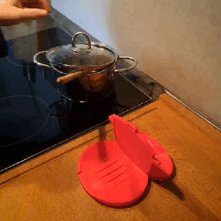 cooking aids lid holder shelf helper tool pot spoon kitchen 3d print model - Mito3D