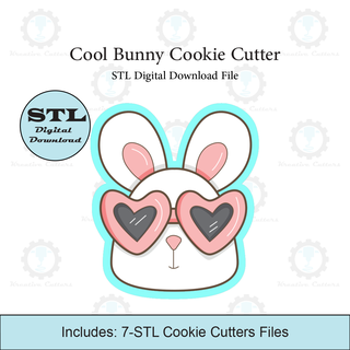 cool bunny cookie cutter stl file 3d print model - Mito3D