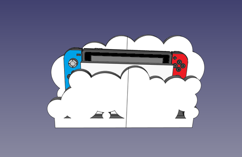 freddo nuvole dock nintendo interruttore console Mario naruto anime casa decorazione arredamento arte animale attraversamento joycon 3d print model - Mito3D