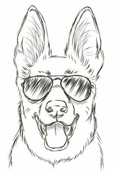cool dog lithophane art sunglasses 3d print model - Mito3D