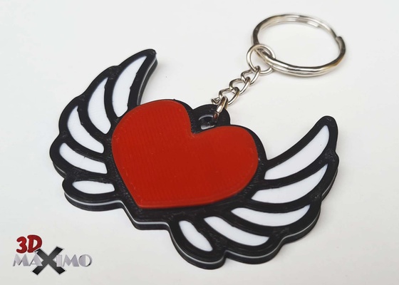cool hearts fashion heart angel demon 3d print model - Mito3D