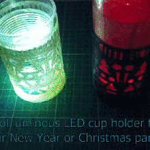 cool lumineux LED tasse titulaire soutien gadget lampe supporter fête an Noël surprise amusement vacances cultesfiverr décoration 3d print model - Mito3D
