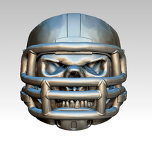 cool man skull american football jewel ring 3d print jewelry human ball baseball sport game team usa detailed realistic highpoly gunster mafia silver 3dprint printable cnc united states canada player head face angry roar winner top best boy male 3d print model - Mito3D