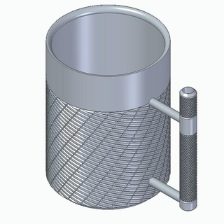 cool mugcup knurling stl mug cup dring beer water resin 3d print model - Mito3D