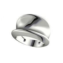 fresco di pianura vasta design del frontale anello banda gioielli ampio d'argento fashion jewelry 3d print model - Mito3D