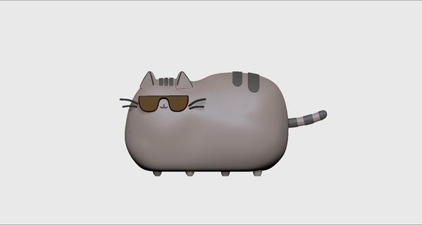 freddo pusheen gatto digitale 3d Stampa stl fan art oggetti collezione modellazione gatti adorabile giocattolo 3d print model - Mito3D