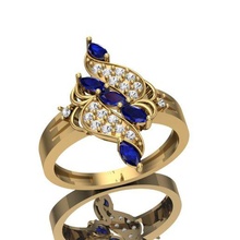 cool bague conception bijoux engagement diamant 3d print model - Mito3D