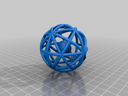 cool sphère Balle chat jouet Noël ornement personnalisateur décoration bague anneaux torus math art 3d print model - Mito3D