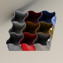 frio ola caja Arte geometría florero 3d print model - Mito3D