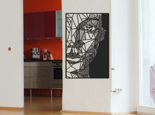 frio mujer cara decorativo arte diseño mujeres geniales decoración mural arte moderno artefemenino obras únicas casa estilo expresión creativa moda interiores declaración ideas regalo contemporáneo artístico easyprint 3d print model - Mito3D