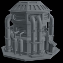 Kühler Gebäude Umgebung Stütze Rollenspiel Wissenschaft Fiktion scifi Struktur Tischplatte Terrain Gebäudestrukturen 3d print model - Mito3D