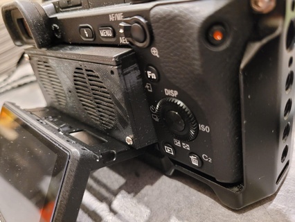 refroidissement ventilateur Sony a6400 miroir caméra outils alpha monter numérique surchauffe photographie vidéo record 3d print model - Mito3D