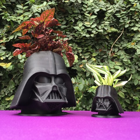 coolpots 2 dark vador la maison de l'usine jardinière starwars star wars stormtrooper fleur pot fleurs populaire facile 3D print model - Mito3D