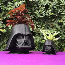 coolpots 2 darth vader casa de la planta maceta starwars star wars stormtrooper flor popular fácil flores 3d print model - Mito3D