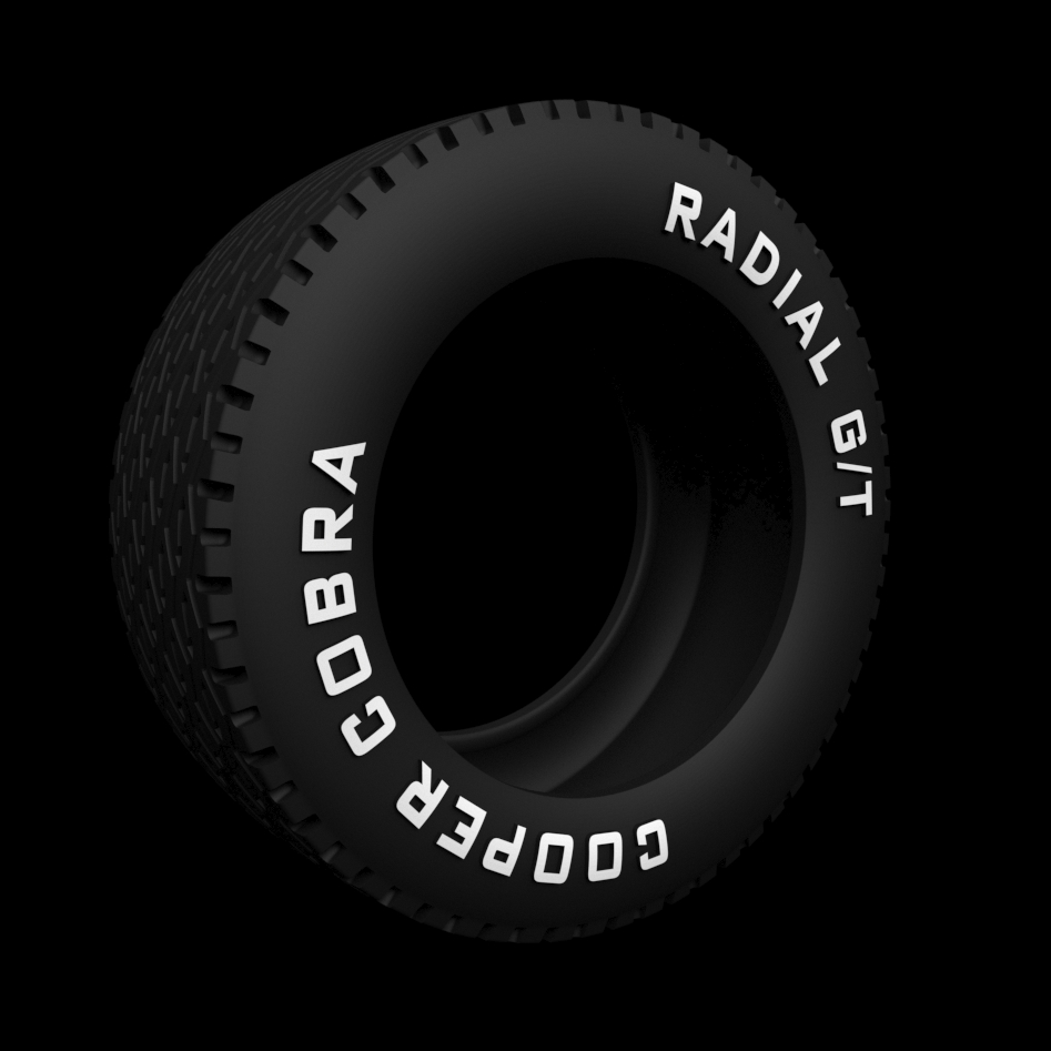 tonnelier cobra radial pneu caoutchouc roue 1 24 échelle voiture jouet 3D print model - Mito3D