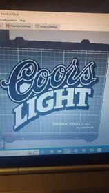 coors light beer sign wall art decor magnets beer bar sign coors light beer man cave gift  3d print model - Mito3D