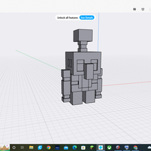 cuivre Golem Minecraft 3d print model - Mito3D