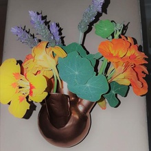 cuivre ressemblent de bâti mur vase art les plantes fleurs design d'intérieur le 3d print model - Mito3D