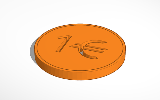 copie 1 euro 1eur monnaie 3d print model - Mito3D