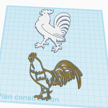 coqs home rooster bird poultry farmyard wall decoration 3d print model - Mito3D