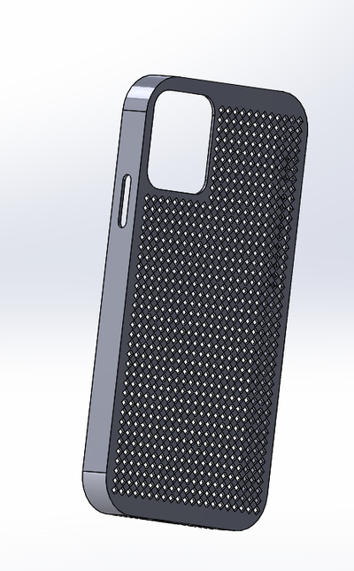 coque iphone 12 mini durum kılıf alfa v2 gövde alpha2 stl 3d print model - Mito3D