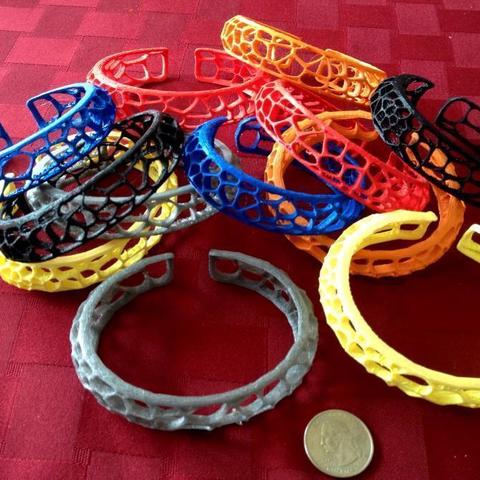 coral cuffs redux jewelry bracelets 3D print model - Mito3D