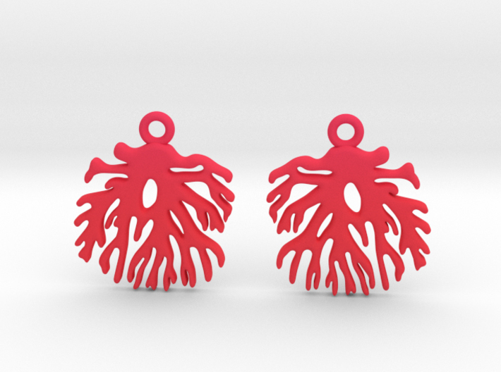 coral earrings sea 3D print model - Mito3D
