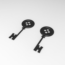 coraline key various button black 3d print model - Mito3D