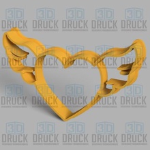 corazon alado - heart wing cookie cutter home love alas perfect galleta 3d print model - Mito3D