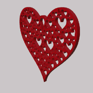 corazon cuori amore portachiavi pendente orecchini 3d print model - Mito3D