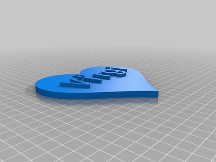 Corazon bakire özelleştirilmiş anahtarlık 3d print model - Mito3D