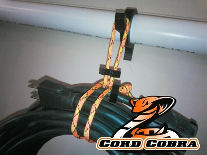 cord cobra - heavy duty extension hanger & tie management household 3d print model - Mito3D
