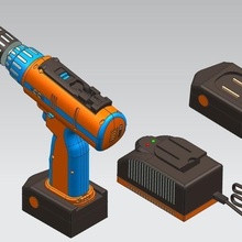 kablosuz matkap araç mühendislik 3dcad Tornavida 3dmodelling tasarım cad Solidworks Sanayi 3d print model - Mito3D