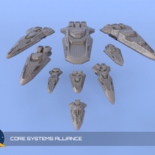 core systems alliance - miniature starships game thrust star wars armada miniatures gaming 3d print model - Mito3D