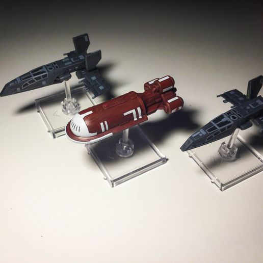 corellian star shuttle senator's wars wargame x-wing compatible 3D print model - Mito3D