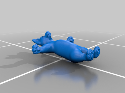 corgi character anthropomorphic tpose animals creatures art 3d print model - Mito3D