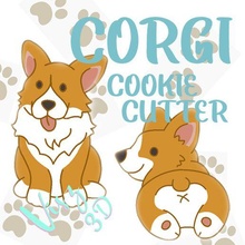 corgi dog - cookie cutter models 3d print model - Mito3D