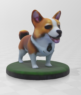 corgi cão modelo jogos 3d print model - Mito3D