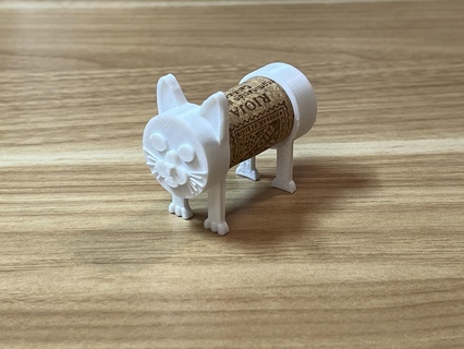 mantar kedi Yavru Sanat şarap hediye 3d print model - Mito3D
