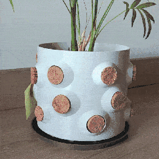 taponado Nota plantador florero planta maceta corcho notas bandeja absorbente jardín hogar casa decoración 3d print model - Mito3D