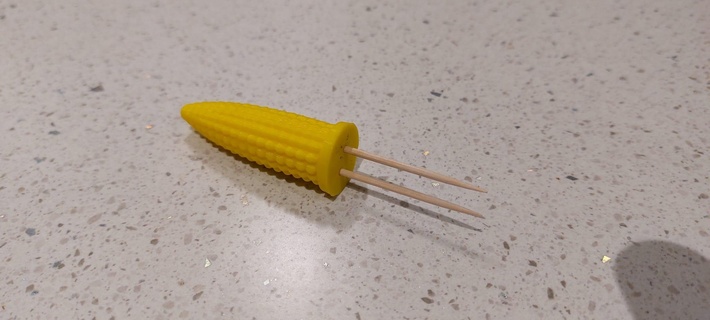 corn cob skewer food kitchen utensil holder 3d print model - Mito3D