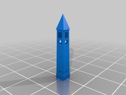 cornell university mcgraw clock tower campanile maya buildings structures 3d print model - Mito3D
